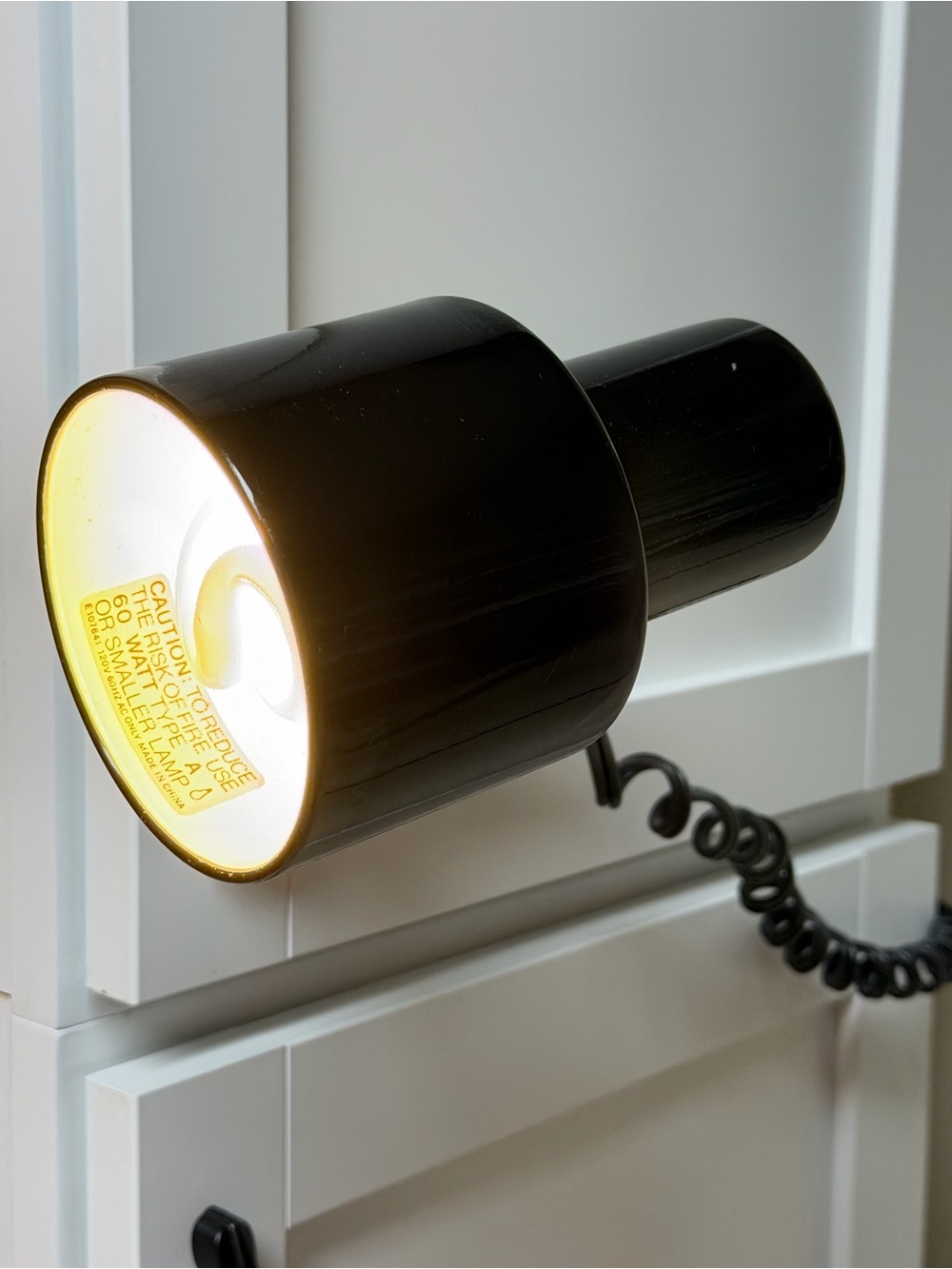 Black Adjustable Clip-On Task Lamp - Brand:
